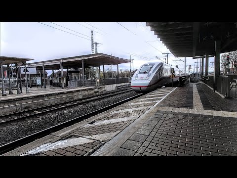 ICE 4 / BR 412 absolutely blasts through the station of 'Haste' at approximately 100 m/h - Fly-by -