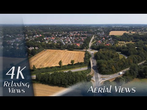 4K - Aerial Views - Luftbilder: Ahrensburg / Großhansdorf / Siek, Schleswig-Holstein, Germany