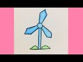 Drawing with number 1|windmill drawing#shortvideo#art#drawing#shorts