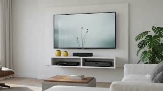 Video de Mueble Rack TV Panel Flotante Cubo