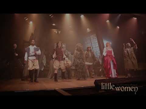 Little Women Broadway 2005 promo still with Sutton Foster as Jo March and the March sisters in rehearsal