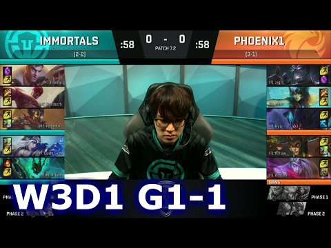 Immortals vs Phoenix1 Game 1 | S7 NA LCS Spring 2017 Week 3 Day 1 | IMT vs P1 G1 W3D1