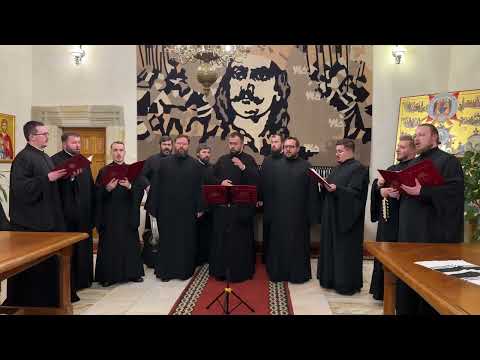 Grupul psaltic „Dimitrie Suceveanu” al Catedralei din Suceava colindă la Mănăstirea Putna (2024)