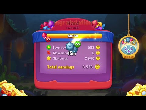 @Fishdom Win Strikes Level 8866 - 8867, Got FREE 15Min Bomb 💣