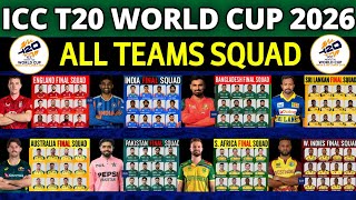Download lagu T20 World Cup 2026 - All Team Squad | ICC T20 Cricket World Cup 2026 All Teams Squad | T20 WC 2026 mp3
