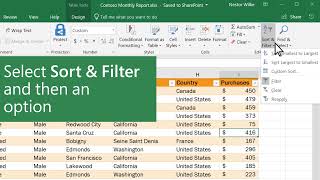 6 2  Sort data in a table