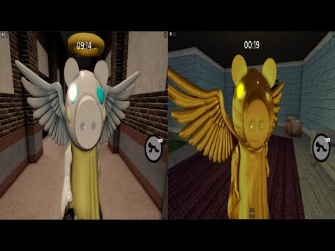 Angel Piggy vs Golden Piggy Jumpscare - Roblox Piggy Egg Hunt