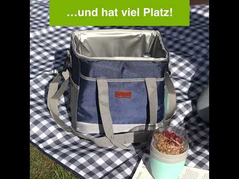 15L) Picknick Thermotasche Kühltasche + Gurt Rot