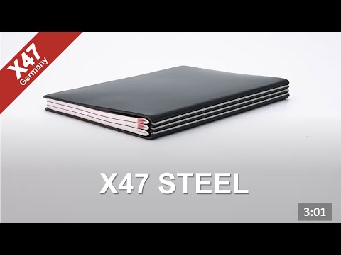 X47 Steel A5: Puristisch - Notizbuch oder Terminkalender (X47-005)