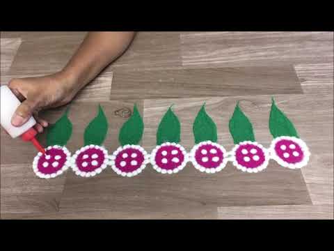 border rangoli design for diwali/dasara by Gauri /vijayadashami special border rangoli designs Video