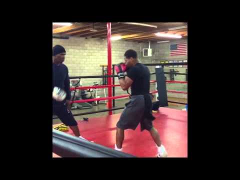 Adrien Broner and Shawn Porter training for fight on June 20th