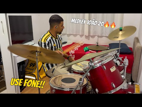 JOÃO 20 + PRA SEMPRE - (VITOR SANTANA) -  DRUM COVER - USE FONE🔥🔥
