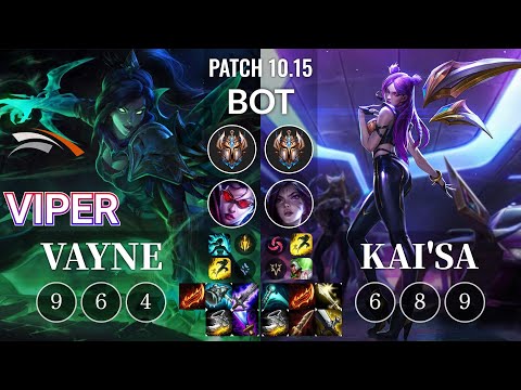 HLE Viper Vayne vs Kai'Sa Bot - KR Patch 10.15