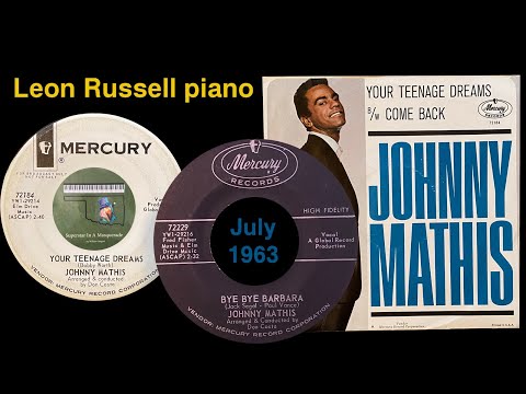 Johnny Mathis 1963 "Your Teenage Dreams" "Bye Bye Barbara" Leon Russell piano