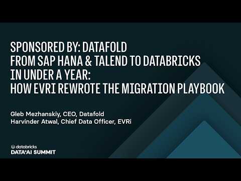 Watch: Sponsored by: Datafold | From SAP HANA & Talend to Databricks in Under a Year