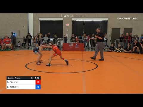 65 Lbs Quarterfinal Sara Pauls Team New York Vs Evelyn Yonke Team Minnesota