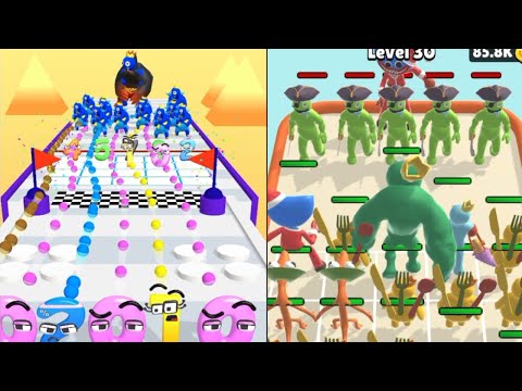 Merge Number Run vs Merge Rainbow Friends 3D Run Battle "alphabet Lore" Android gameplay