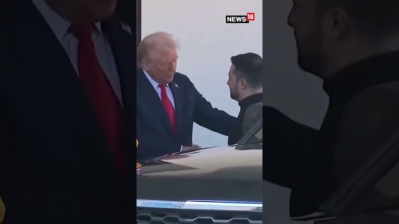 US President Donald Trump welcomes Ukraine President Volodymyr Zelenskyy at the White House | N18S