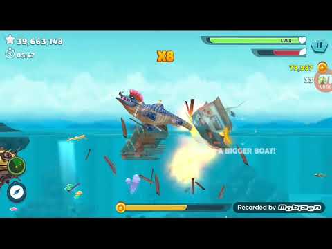 new skin pinchy unlocked and new high score! (hungry shark evolution)