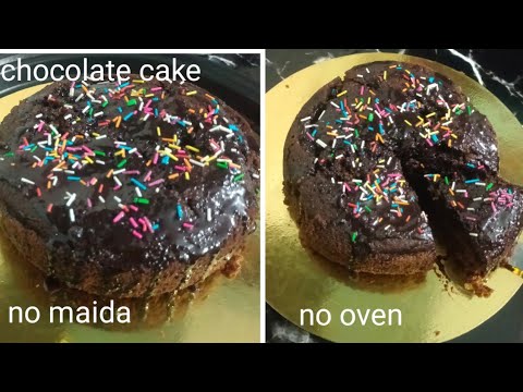 home made chocolate cake recipe no maida no oven soft and delicious cake recipe in kannada..