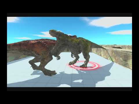 T-REX DEATH RUN Animal Revolt Battle Simulator ARBS Fudgy 👽  #arbs