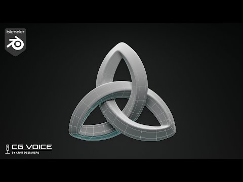 how to model this Celtic Triquetra Knot design in blender _ blender ornament modeling #09