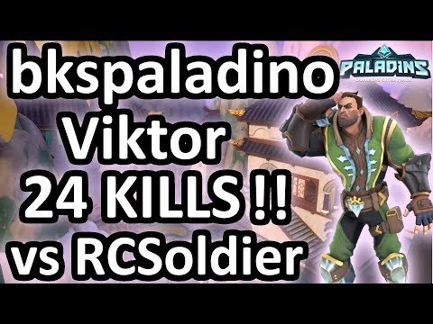 bkspaladino Viktor 24 KILLS vs RCSoldier!! Paladins (GM RANKING 3) Ranked Game Play 1440p
