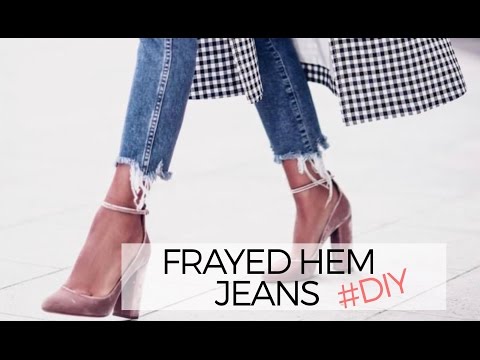 How to make frayed denim jeans