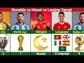 Comparison Lamine Yamal Vs Cristiano Ronaldo Vs Lionel Messi