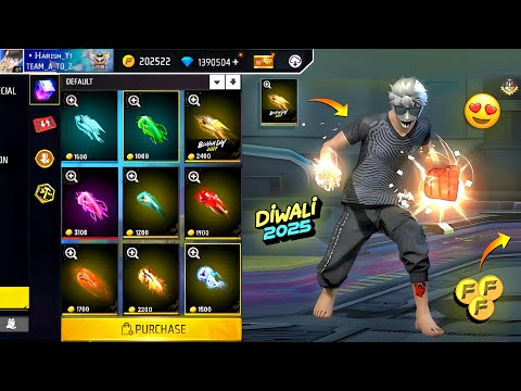 Diwali Event Special Free Fist Skin 😍 telugu | Diwali Event Free Fire 2025 🎉 |FF Next Discount Event