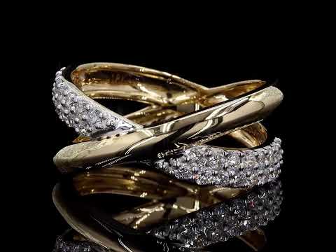 boita foods interwoven pavé diamond ring in yellow gold | fine diamond jewellery