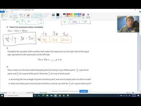 Practice Problems HW Unit 6 Lesson 19