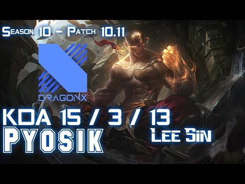 DRX Pyosik LEE SIN vs NIDALEE Jungle - Patch 10.11 KR Ranked