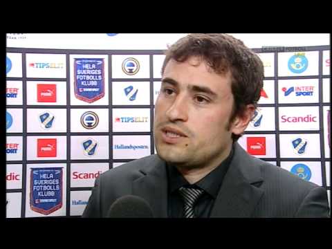 Josep Pep Clotet talking before HBK - Kalmar FF match.