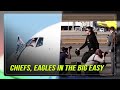 watch eagles chiefs arrive in new orleans ahead of super bowl lix abs cbn news