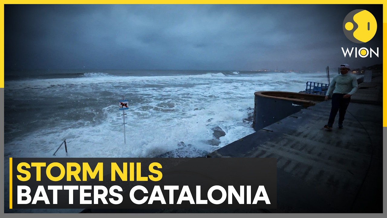 Storm Nils Batters Catalonia, 86 Injured As Extreme Winds Force School Closures Across Spain | WION