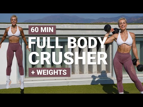 60 MIN FULL BODY CRUSHER WORKOUT | 3 Circuits | No Repeat | Strength + HIIT | Super Sweaty