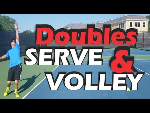 Doubles Serve and Volley - How far Should you get in for the First volley?