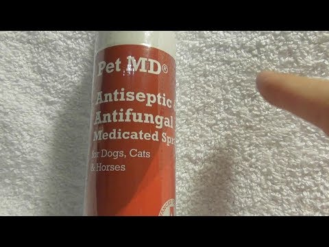 Pet MD Antiseptic Antifungal Medicated Spray for Dogs Cats Horses Chlorhexidine Ketoconazole REVIEW