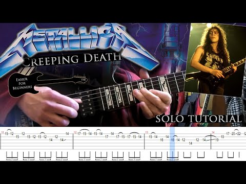 Metallica - Creeping Death solo tutorial (easier for beginners)
