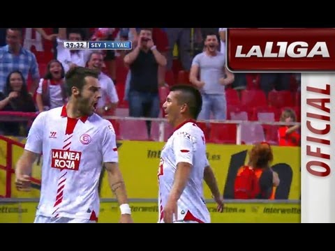 Gol de Álvaro Negredo (1-1) en el Sevilla FC - Valencia CF - HD