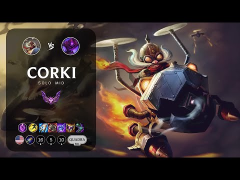Corki Mid vs Malzahar - NA Master Patch 13.18