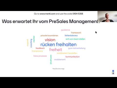 Stammtisch B2B Software Vertrieb & PreSales - Erwartungen ans PreSales Management (April 2021)