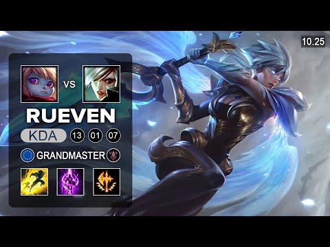 Rueven Riven Top vs Poppy  - EUW Grandmaster Patch 10.25