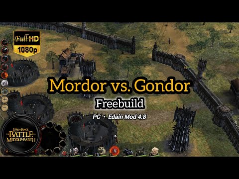 Battle for Middle Earth / Edain Mod 4.8 NEW / Mordor vs Gondor / Brutal Gameplay / FREEBUILD