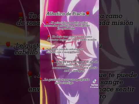 ♓Albafica de Piscis♓ 🌹Como novio🌹