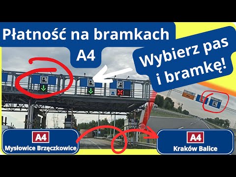 [003] Autostrada A4 bramki płatność: karta gotówka. Katowice Kraków jak przejechać i płacić | 2023