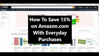 How To Save 15% on Amazon.com on Everyday Purchases