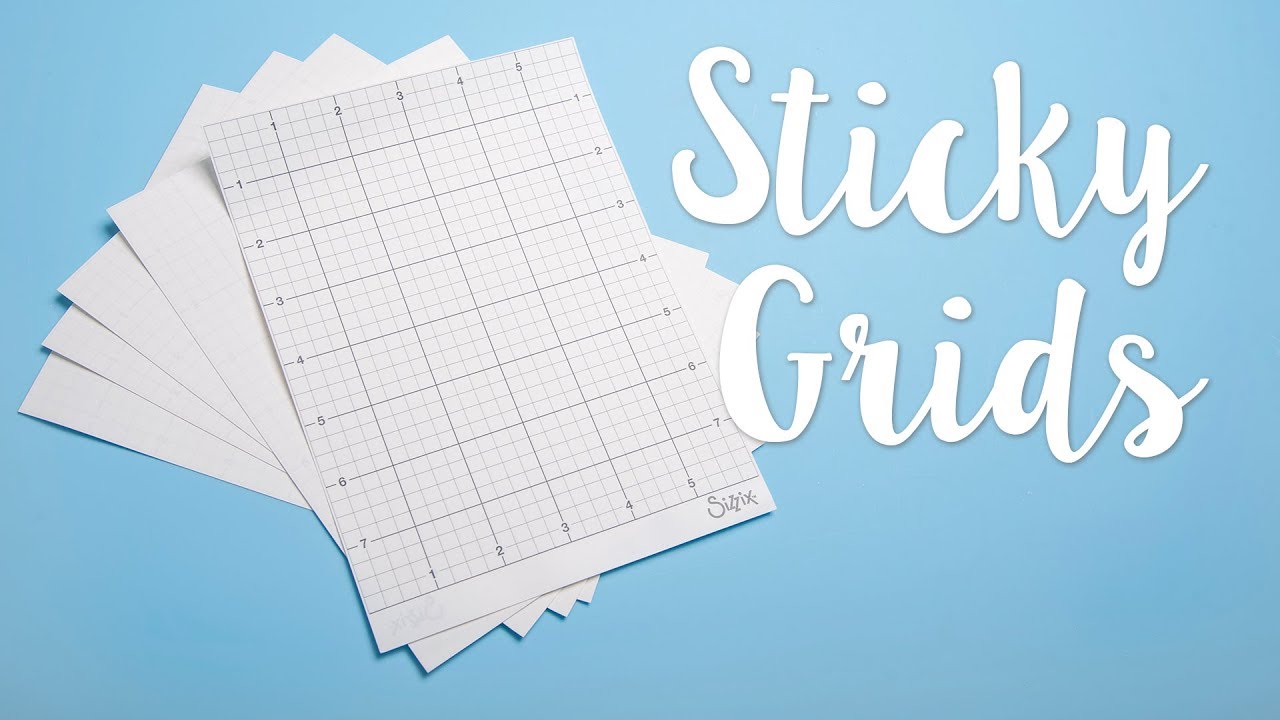 Sizzix - Sticky Grid, Liima-arkki stanssikuvioille, 67mm x 115mm, 5kpl