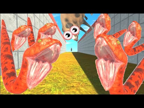 UNITS TRY TO ESCAPE FROM TITANOBOA  - ANIMAL REVOLT BATTLE SIMULATOR
